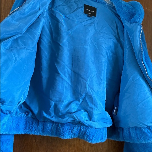 Love Tree Vibrant Blue Teddy Jacket - Picture 6 of 7